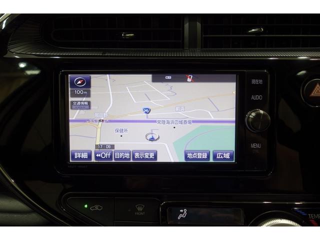 アクア Sスタイルブラック AUX端子 ECOモード 記録簿あり バックモニタ- 地デジフルセグ ナビTV イモビライザー LEDライト スマートキープッシュスタート ETC付き Wエアバッグ キーフリ メモリーナビゲーション(12枚目)