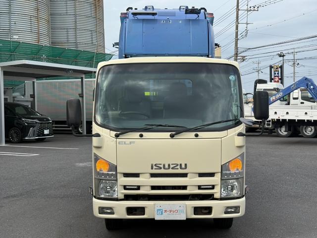 エルフトラック パッカー車　４．２立米　極東開発製プレス式パッカー　最大積載量２０００ｋｇ　左スライドドア　汚水タンク　ＬＥＤ電光掲示板　６速マニュアル（3枚目）