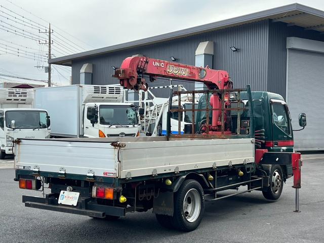 キャンター ４段クレーン　ユニック　４段ラジコンクレーン　フックイン　ＵＲＵ２６４モデル　２．６３ｔ吊り　煤焼無　アルミブロック　床素材：鉄板　荷台内寸：長さ３５７ｃｍ　幅１８０ｃｍ　最大積載量３，０００ｋｇ　５速マニュアル（23枚目）