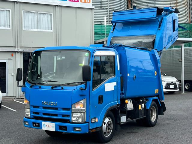 エルフトラック パッカー車 モリタ製プレスパッカー 4.1立米 最大積載量2000kg 汚水タンク 6速マニュアル 左スライドドア 左電動格納ミラー キャビン内書類棚 4JJ1エンジン150馬力(15枚目)