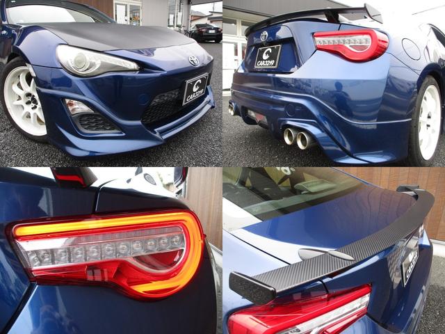 ８６ Ｇ　６速ＭＴ／フルエアロ／ＴＲＤマフラー／ＷＯＲＫ１８ＡＷ／ＴＥＩＮ車高調ローダウン／ＶＬＡＮＤ製リアテール／リアスポイラー／ＨＫＳエアクリーナー／ディスプレイオーディオ／Ｂｌｕｅｔｏｏｔｈ接続（2枚目）