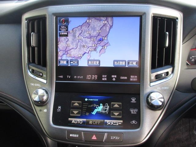 クラウン アスリートS 黒レザー調シートカバー クルーズコントロール Bluetooth スマートキー 純正17インチAW プッシュスタート オートエアコン 純正ナビ バックカメラ ビルトインETC(12枚目)