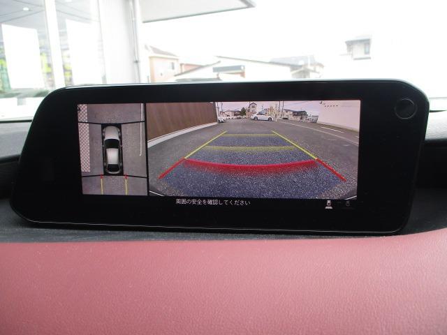 MAZDA3ファストバック XDバーガンディ セレクション 赤革シート シグネチャースタイル(F/S/Rエアロ) OP全周囲カメラ スマートブレーキ 追従レーダークルーズ ルーフ スポイラー ブラインドスポット ローダウン シートヒーター オートホールド(4枚目)