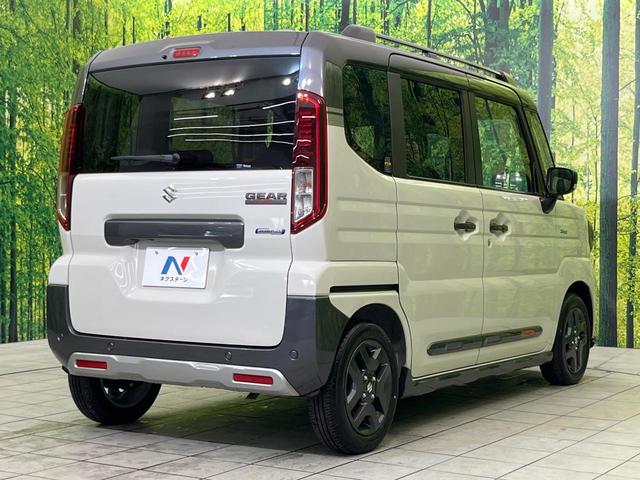 スペーシアギア ハイブリッドXZ スズキセーフティサポート レーダークルーズ 両側電動ドア 禁煙車 ヘッドアップディスプレイ シートヒーター LEDヘッド&フォグ オートマチックハイビーム オートエアコン 純正14インチアルミ(17枚目)