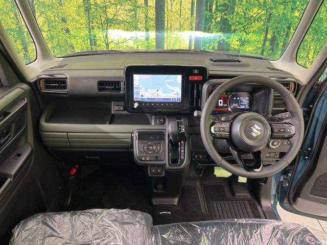 スペーシアギア ハイブリッドＸＺ　ターボ　届出済未使用車　純正９型ナビ　全周囲カメラ　セーフティサポート　レーダークルーズ　ステアリングヒーター　前席シートヒーター　ＬＥＤヘッド＆フォグ　Ｂｌｕｅｔｏｏｔｈ再生　オートエアコン　オートライト（2枚目）