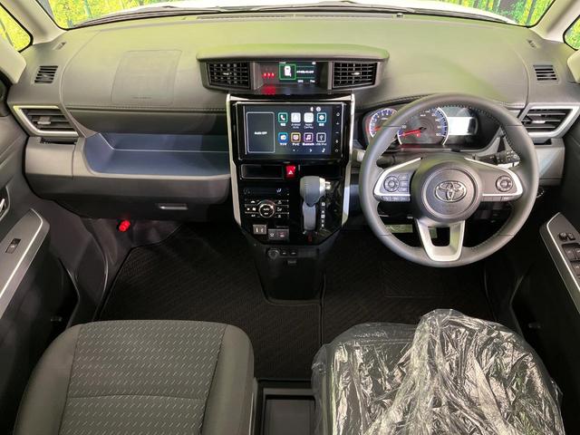 ルーミー カスタムＧ－Ｔ　ターボ　登録済未使用車　純正９型ディスプレイオーディオ　両側電動ドア　全周囲カメラ　衝突被害軽減システム　レーダークルーズ　ＬＥＤヘッド　シートヒーター　純正１５インチアルミ　オートハイビーム（2枚目）