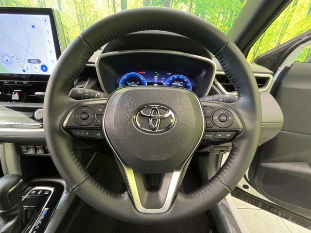 カローラクロス ハイブリッド Z パノラマルーフ 純正10型ナビ 全周囲カメラ チームメイト セーフティセンス レーダークルーズ 禁煙車 ブラインドスポットモニター パワーバックドア 前席シートヒーター LEDヘッド&フォグ ETC(11枚目)