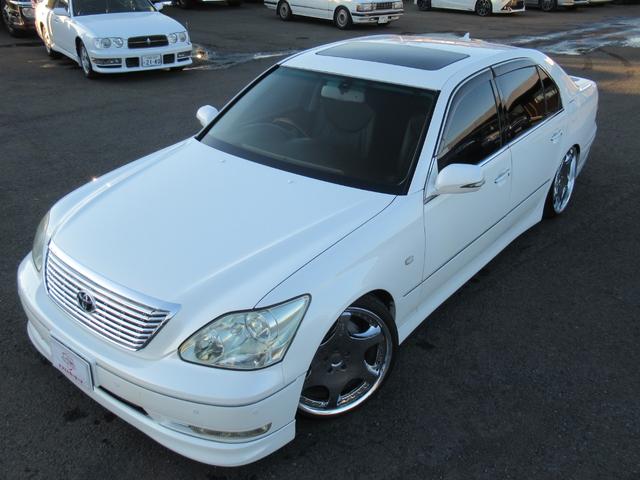 セルシオ eR仕様 純正エアロ 黒皮 マークレビンソン 車高調 クレンツェ20インチ 社外マフラー(3枚目)