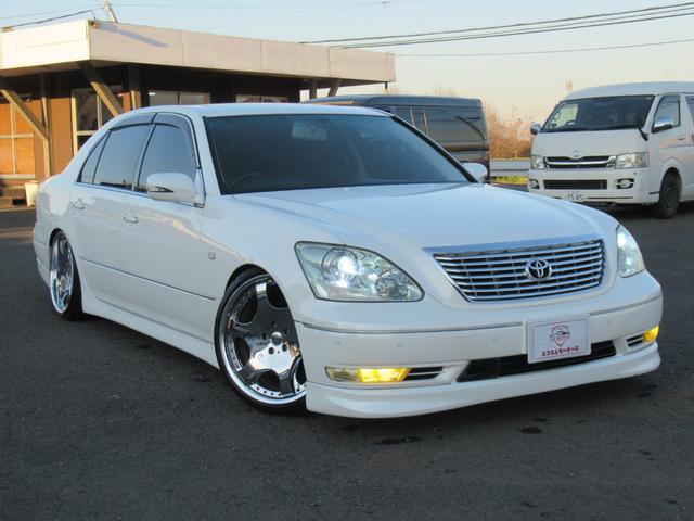 セルシオ eR仕様 純正エアロ 黒皮 マークレビンソン 車高調 クレンツェ20インチ 社外マフラー(5枚目)