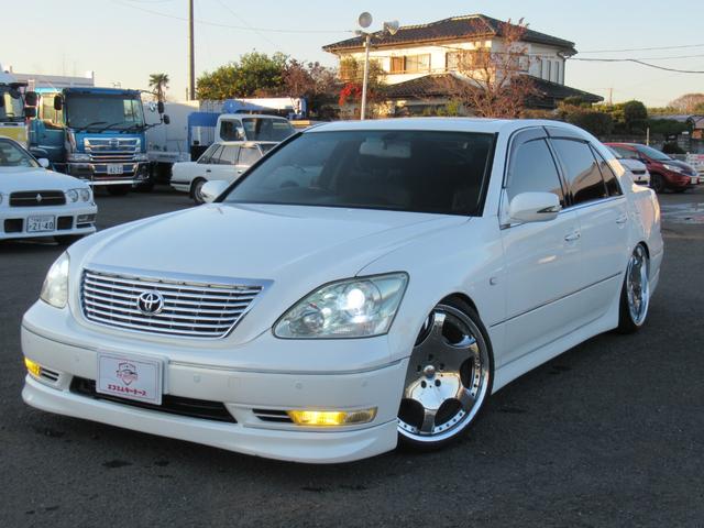 セルシオ eR仕様 純正エアロ 黒皮 マークレビンソン 車高調 クレンツェ20インチ 社外マフラー(6枚目)