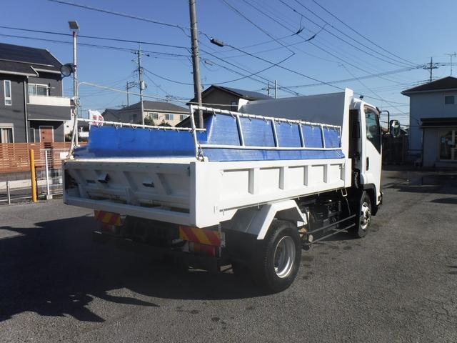 フォワード 　Ｌゲート　ダンプ　３．４５ｔ積載　手動コボレーンＥＴＣ　Ｆ６速ＭＴ　ターボ上物：新明和ＤＲＦ４－１７ＳＹ走行距離：７５，９１９ｋｍ　燃料：軽油※スペアキー無（7枚目）