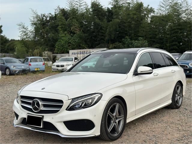 Ｃクラスステーションワゴン Ｃ２２０ｄ　ステーションワゴンローレウスエディション　パノラマサンルーフ　革シート　電動リアゲート　純正１８インチ　シルバールーフレール（3枚目）