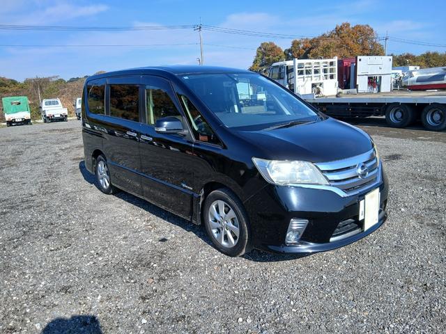 セレナ ハイウェイスター S-ハイブリッド プッシュスタート スマートキー タイミングチェーン 8人乗り リア左パワースライドドア(3枚目)