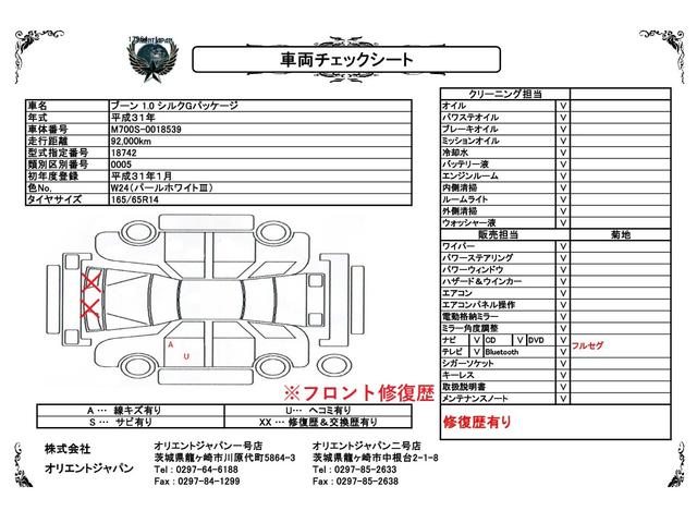 ブーン シルク　Ｇパッケージ　ＳＡＩＩＩ　衝突被害軽減ブレーキ・純正ドラレコ・全方位カメラ装備・純正ナビ・フルセグ・Ｂｌｕｅｔｏｏｔｈ・ＤＶＤ・ＣＤ・レーンキープアシスト　オートマチックハイビーム・ＥＴＣ・コーナーセンサー・ＬＥＤヘッドライト（44枚目）