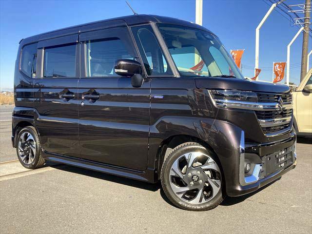 スペーシアカスタム ハイブリッドXS 衝突軽減ブレーキ レーンキープアシスト オートハイビーム 両側スライド片側電動ドア LEDヘッドライト LEDフォグ 純正アルミ 障害物センサー シートヒーター ナビ Bluetooth フルセグ(2枚目)