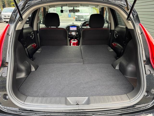 ジューク １５ＲＸ　車検９年３月／純正１７ＡＷ（ブラックペイント）／タイヤ新品ＢＳ／純正ナビ／バックカメラ／ＥＴＣ／オートエアコン／パワステ／ＡＢＳ／パワーウインド／プライバシーガラス／ドアバイザー／買取車／禁煙車（22枚目）