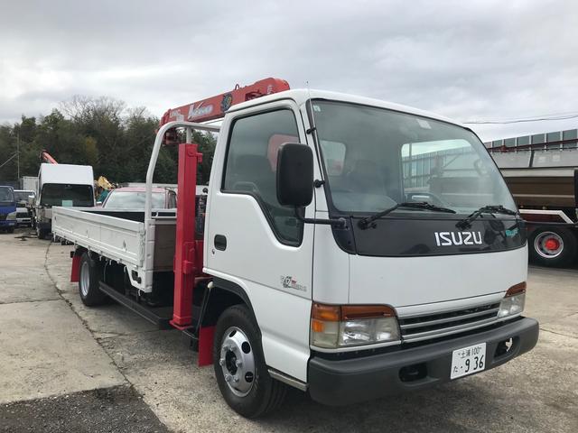 エルフトラック 　ハイジャッキ　ユニッククレーン　Ｖ２６０　３段　２．６３ｔ　エアコン　パワステ　荷台鉄板　積載量　３０００ＫＧ　Ｎｏｘ．ＰＭ適合（48枚目）