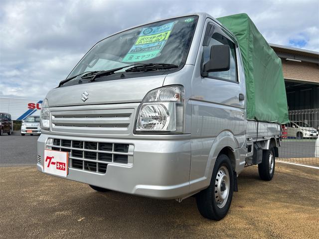 キャリイトラック KCエアコン・パワステ 4WD 3方開 幌付トラック MT エアコン パワーステアリング 運転席エアバッグ 助手席エアバッグ(2枚目)