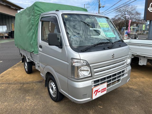 キャリイトラック KCエアコン・パワステ 4WD 3方開 幌付トラック MT エアコン パワーステアリング 運転席エアバッグ 助手席エアバッグ(4枚目)