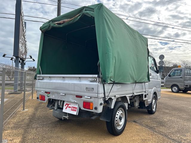 キャリイトラック KCエアコン・パワステ 4WD 3方開 幌付トラック MT エアコン パワーステアリング 運転席エアバッグ 助手席エアバッグ(8枚目)