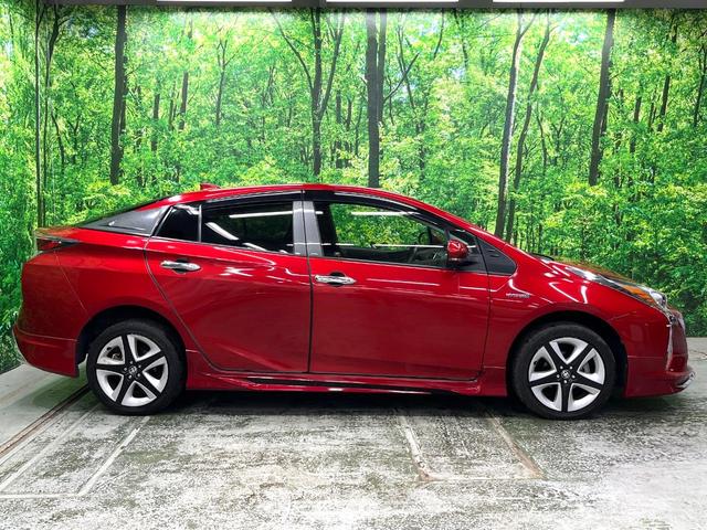 プリウス Sツーリングセレクション フルエアロ SDナビ バックカメラ レザー調シート シートヒーター コーナーセンサー スマートキー LEDヘッド ビルトインETC オートライト オートエアコン 純正17インチアルミ(40枚目)