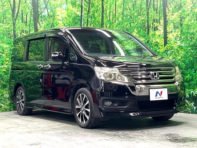 ステップワゴンスパーダ Ｚ　クールスピリット　両側電動ドア　ＳＤナビ　後席モニター　ハーフレザーシート　スマートキー　ＨＩＤヘッド　ＥＴＣ　クルコン　純正１７インチアルミ　オートライト　デュアルエアコン　Ｂｌｕｅｔｏｏｔｈ　ＣＤ　ＤＶＤ再生（16枚目）