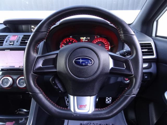WRX STI STI 6速MT タイベル交換済 ブレンボキャリパー 社外ナビ TV ETC マルチファンクションディスプレイ パワーシート ハーフレザーシート スマートキー プッシュスタート SIドライブ DCCDシステム(12枚目)