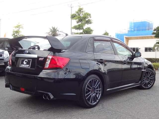 インプレッサ WRX STi 6速MT C型 タイベル交換済み リアスポイラー STIアルミホイール ブルーレイ視聴可社外ナビ TV Bluetooth ETC スマートキー ハーフレザーシート パワーシート オートエアコン(9枚目)