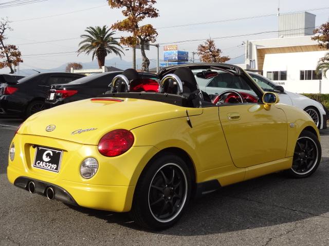 コペン ２ｎｄアニバーサリーエディション　５速ＭＴ　電動オープン動作確認済　エアロ　ＲＡＹＳアルミ　Ｄ－ＳＰＯＲＴマフラー　ＢＬＩＴＺ車高調　ＲＥＣＡＲＯ　シートヒーター　ＭＯＭＯステアリング　社外ナビ　バックカメラ　ＴＶ　Ｂｌｕｅｔｏｏｔｈ（9枚目）