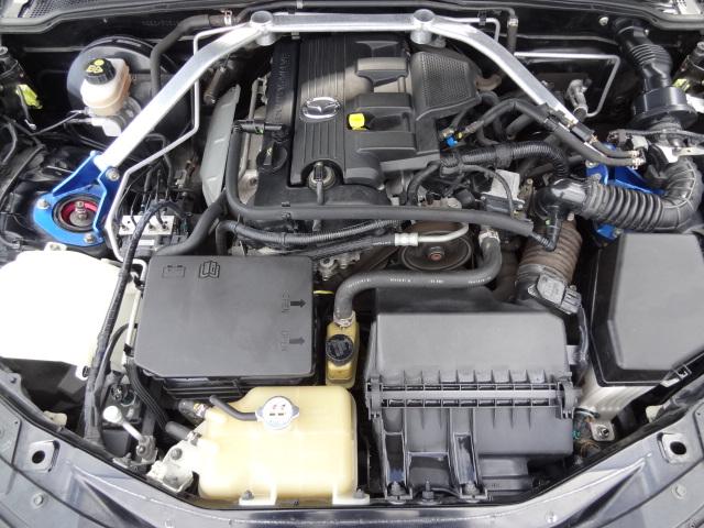 ロードスター ＲＳ　後期型　６速ＭＴ　ＡｕｔｏＥｘｅマフラー　ＡＤＶＡＮＲａｃｉｎｇアルミ　ＢＬＩＴＺ車高調　レザーシート　シートヒーター　ナビ　ＴＶ　Ｂｌｕｅｔｏｏｔｈ　ＥＴＣ　ステアリングリモコン　スマートキー（25枚目）