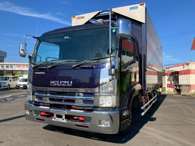 フォワード アルミウィング格納パワーゲート極東開発ワイドメッキパーツ 6200ボディPGワイド格納ゲートアルミホイールメッキパーツラッシング2段ベッド集中ロックべット電格ミラー4トン中型4HK1バックモニター8トン限定免許ETCエアバックアルミウイング4tフルハーフ(3枚目)