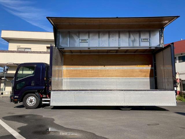 フォワード アルミウィング格納パワーゲート極東開発ワイドメッキパーツ 6200ボディPGワイド格納ゲートアルミホイールメッキパーツラッシング2段ベッド集中ロックべット電格ミラー4トン中型4HK1バックモニター8トン限定免許ETCエアバックアルミウイング4tフルハーフ(10枚目)