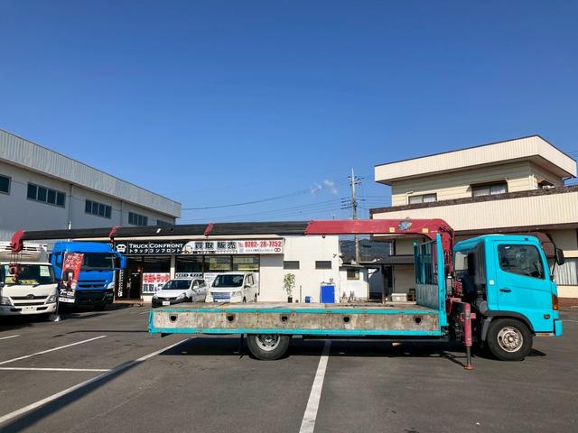 ヒノレンジャー クレーン４段ラジコン古河ユニック５６００ボディ標準幅４トン　４段クレーン中型トラック４トン２．９３トン吊ラジコン２．７５トン積載古河ユニック５６００ボディ標準幅ＵＲＵ３４４ＮアウトリガＪ０５Ｄ電格ミラーＥＴＣ８トン限定免許マニュアルＭＴ６リーフサスペンション（17枚目）