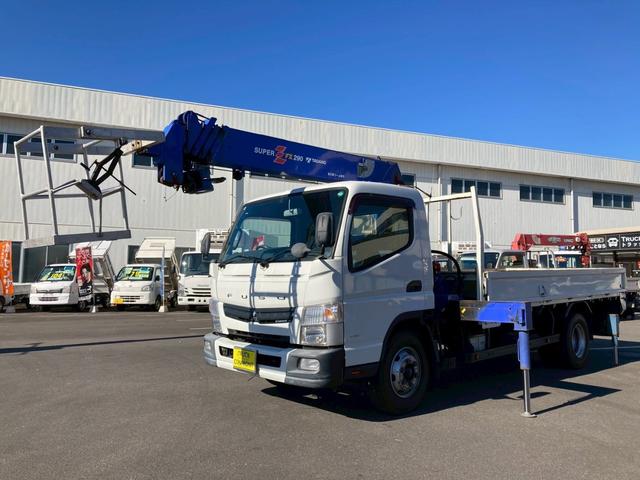 キャンター ５段クレーンワイド超ロング３．２５ｔ積載タダノラジコン付　５段クレーンワイド超ロング３．２５ｔ積載タダノラジコン付リアアウトリガー　フックイン　スタットレスタイヤＥＴＣ集中ロック電格ミラーＰＷＰＳＡＢＳアドブルー燃焼装置エアバックユニック車小型（3枚目）