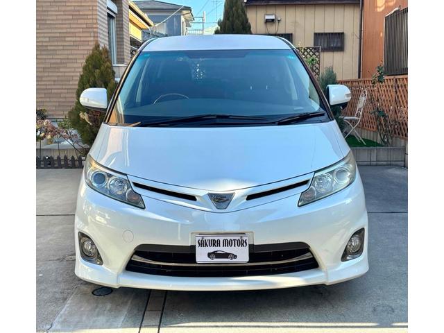 エスティマ ２．４アエラス　Ｇエディション　ＥＴＣ　バックカメラ　ナビ　ＴＶ　オートクルーズコントロール　両側電動スライドドア　ＨＩＤ　スマートキー　電動格納ミラー　後席モニター　３列シート　ウォークスルー　オットマン　ＣＶＴ　アルミホイール（2枚目）