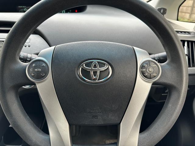 プリウス S アイドリングストップ搭載 インテリキー デュアルエアバック エアB イモビライザー AUTOエアコン 横スベリ防止 衝突安全ボディ ABS サイドエアバッグ パワーステアリング パワーウィンドウ(23枚目)