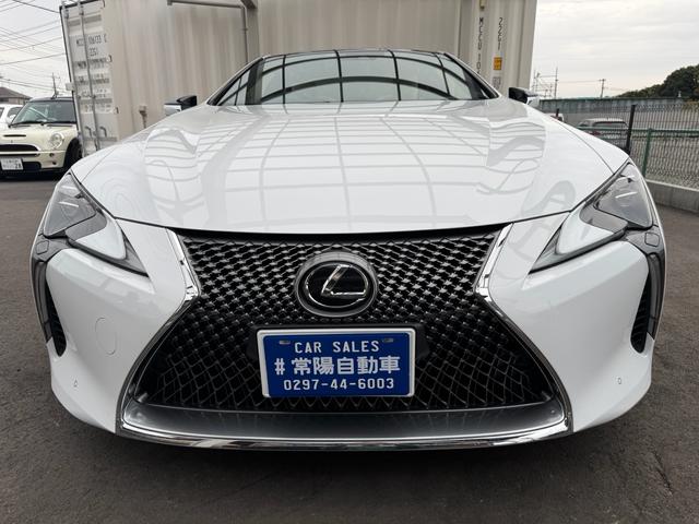 LC LC500 Lパッケージ マークレビンソン ガラスルーフ 白革シート パンテーラセキュリティー スペアキー 記録簿 純正21AW BSM ナビ フルセグ ETC2.0(2枚目)