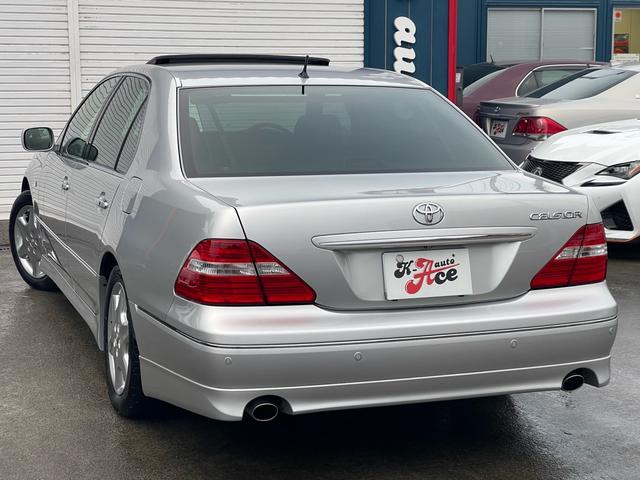 セルシオ C仕様 インテリアセレクション 純正エアロ/前後ソナー/サンルーフ/純正ナビ/バックカメラ/黒革/エアシート/ヒーター/スマートキー/HID/(6枚目)