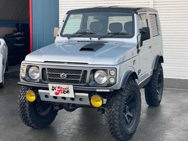 ジムニー ワイルドウインド リビルトエンジン載せ替え/2インチリフトアップ/社外バンパー/社外マフラー/タンクガード/社外16インチ/235/85/16/社外エアクリーナ/(3枚目)