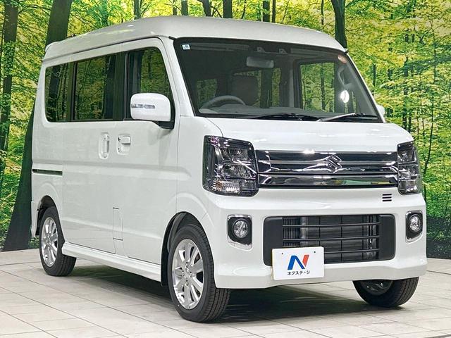 エブリイワゴン ＰＺターボスペシャル　届出済未使用車　セーフティサポート　両側電動スライドドア　電動オートステップ　スマートキー　ＬＥＤヘッド　オートライト　シートヒーター　オートエアコン　純正１４インチＡＷ　純正革巻きステアリング（16枚目）