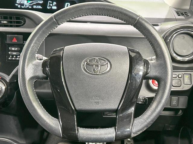 アクア G G’s ハーフレザーシート スマートキー LEDヘッド&フォグ ETC クルーズコントロール オートライト オートエアコン CD再生 電動格納ミラー パワーウィンドウ 横滑防止装置 プライバシーガラス(11枚目)