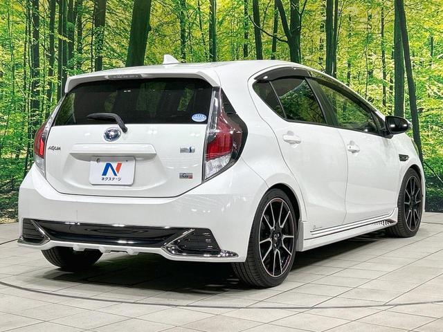 アクア G G’s ハーフレザーシート スマートキー LEDヘッド&フォグ ETC クルーズコントロール オートライト オートエアコン CD再生 電動格納ミラー パワーウィンドウ 横滑防止装置 プライバシーガラス(17枚目)