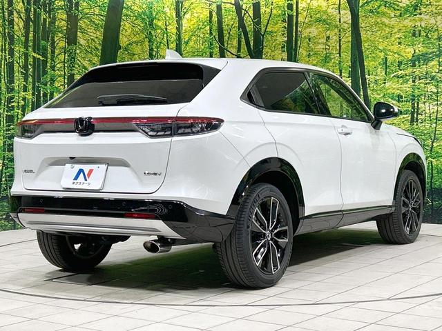 ヴェゼル e:HEV Z 純正9型ナビ バックカメラ 衝突被害軽減システム レーダークルーズ 禁煙車 電動リアゲート ハーフレザーシート スマートキー LEDヘッド ビルトインETC 純正18インチアルミ オートライト(17枚目)