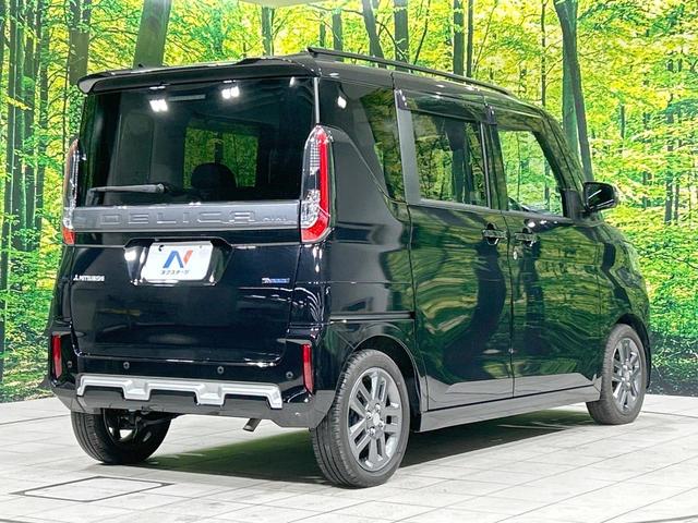 デリカミニ T プレミアム ターボ 両側電動ドア 全周囲カメラ e-アシスト マイパイロット レーダークルーズ 禁煙車 ETC ハーフレザーシート コーナーセンサ LEDヘッド シートヒーター スマートキー 純正15インチアルミ(17枚目)