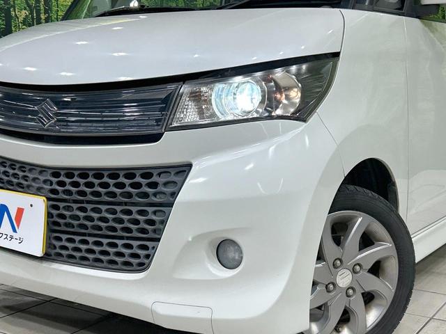 パレットSW リミテッド 電動スライドドア CDオーディオ 禁煙車 スマートキー HIDヘッド フォグライト オートライト 純正14インチアルミ オートエアコン 革巻きステアリング ステアリングスイッチ 盗難防止装置 CD再生(12枚目)