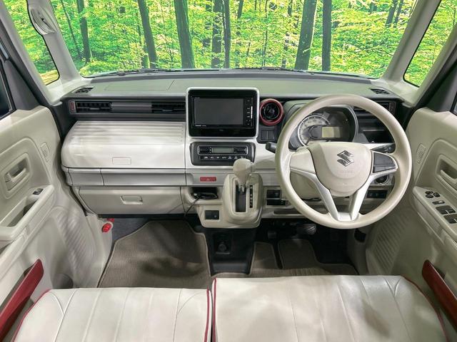 スペーシア ハイブリッドＸ　純正ナビ　両側電動ドア　禁煙車　Ｂｌｕｅｔｏｏｔｈ再生　シートヒーター　スマートキー　オートライト　電動格納ミラー　後席ロールサンシェード　ベージュ内装　ボックス付アームレスト　シートバックポケット（2枚目）