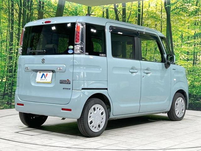 スペーシア ハイブリッドＸ　純正ナビ　両側電動ドア　禁煙車　Ｂｌｕｅｔｏｏｔｈ再生　シートヒーター　スマートキー　オートライト　電動格納ミラー　後席ロールサンシェード　ベージュ内装　ボックス付アームレスト　シートバックポケット（17枚目）