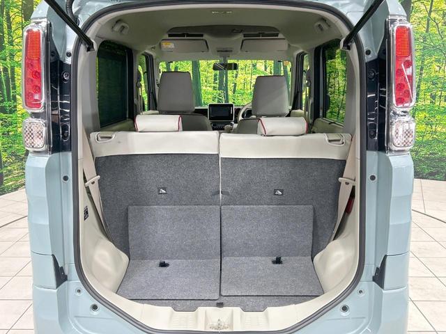 スペーシア ハイブリッドＸ　純正ナビ　両側電動ドア　禁煙車　Ｂｌｕｅｔｏｏｔｈ再生　シートヒーター　スマートキー　オートライト　電動格納ミラー　後席ロールサンシェード　ベージュ内装　ボックス付アームレスト　シートバックポケット（35枚目）