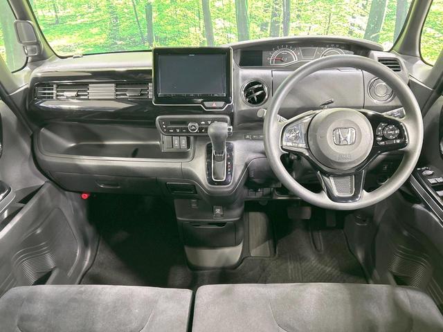 Ｎ－ＢＯＸカスタム Ｌ　８型ナビ　バックカメラ　ホンダセンシング　アダプティブクルーズ　電動ドア　禁煙車　ＥＴＣ　Ｂｌｕｅｔｏｏｔｈ再生　コーナーセンサー　シートヒーター　ＬＥＤヘッド＆フォグ　オートハイビーム　スマートキー（2枚目）