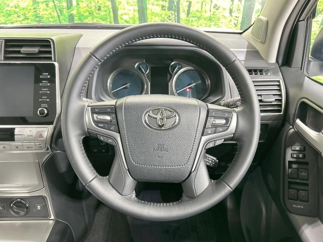 ランドクルーザープラド TX Lパッケージ マットブラックエディション 7人乗り サンルーフ 純正9型ナビ 全周囲カメラ 衝突軽減 レーダークルーズ 禁煙車 本革黒シート パワーシート シートヒーター クリアランスソナー レーンアシスト スマートキー デジミラ BSM(12枚目)